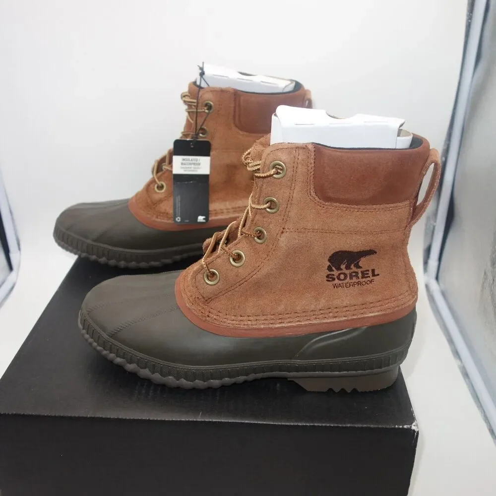 NEW Sorel Men's 8 Cheyanne II Lace Up Duck Boots Waterproof Insulated Brown